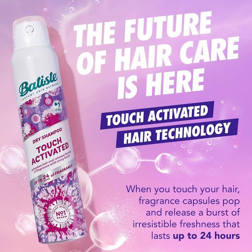 Batiste Touch Activated Dry Shampoo - 24-Hour Freshness & Oil Absorption | 3.81 Oz