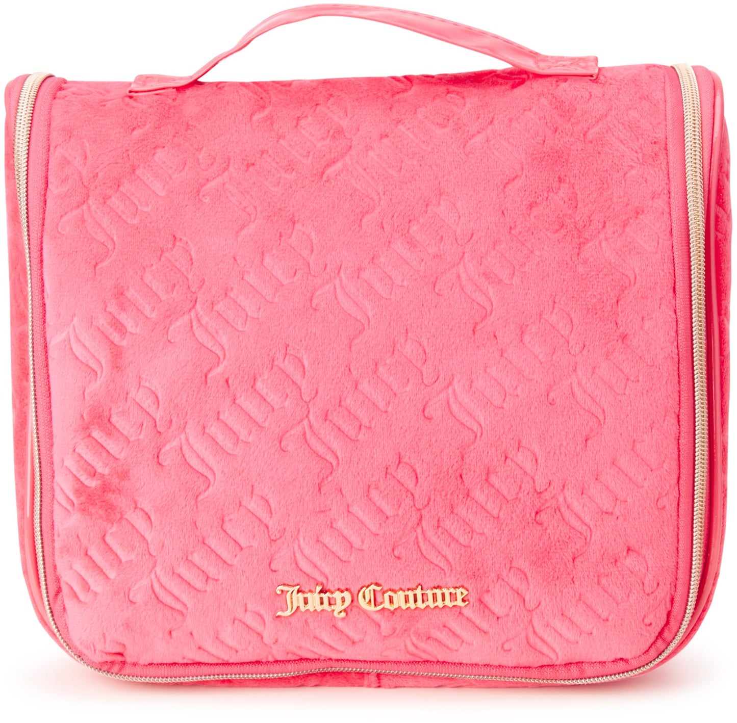Juicy Couture Women's Cosmetics Bag - Hanging Travel Makeup and Toiletries Kit - Makeup Accessories Organizer Case with Hook, Size One Size, Peach