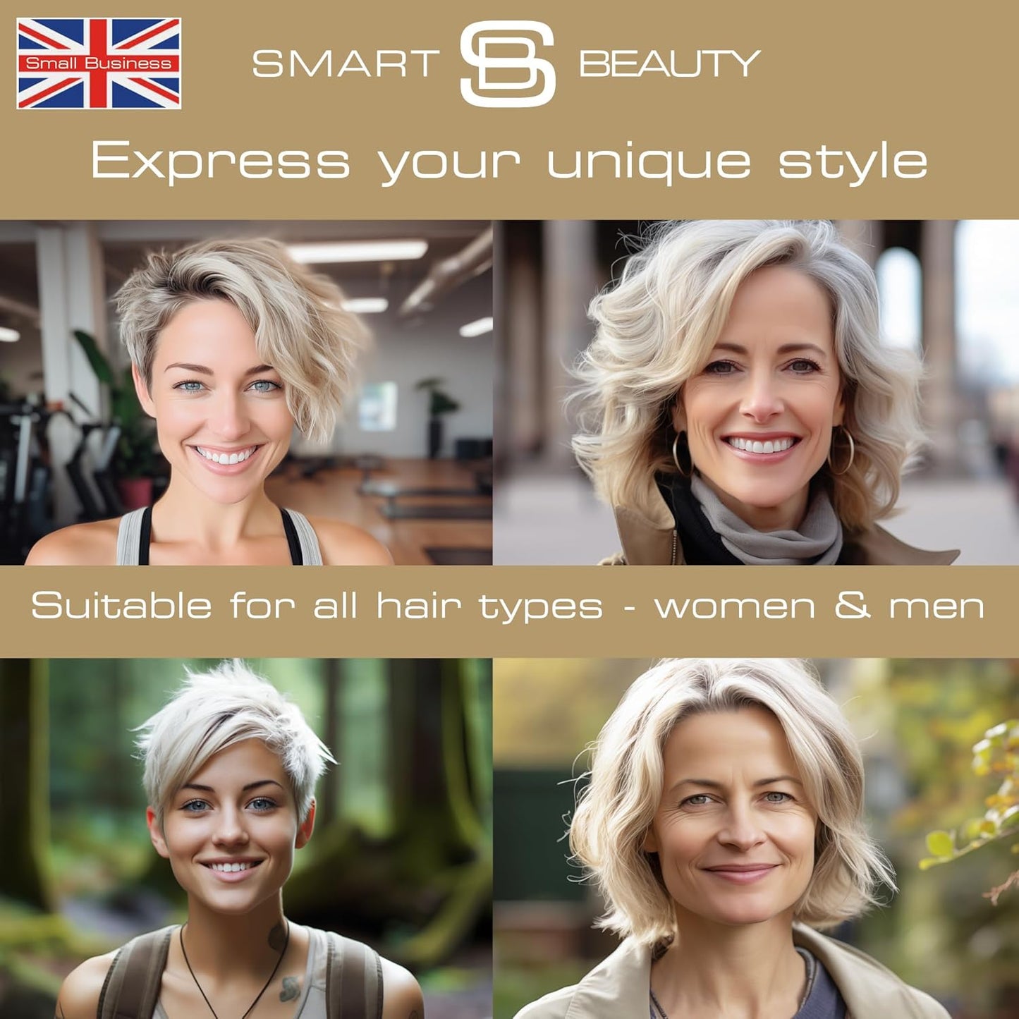 Smart Beauty Ash Blonde Hair Dye - Permanent Color with Plex Conditioner, Vegan & Cruelty-Free