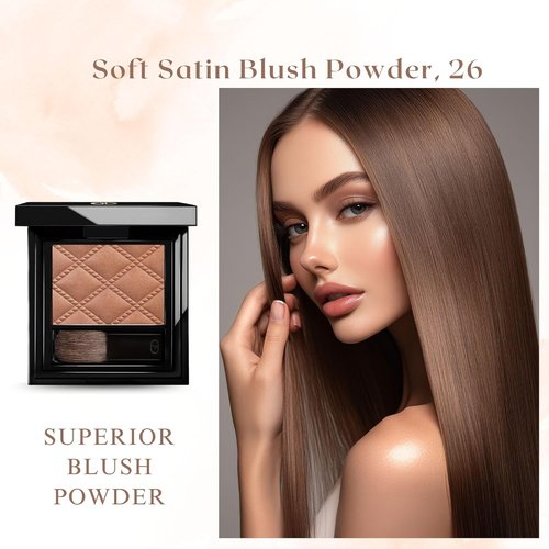 GA-DE Idyllic Soft Satin Blush Powder - Silky, Buildable Makeup for Cheeks | 0.28 oz, Flushed Look
