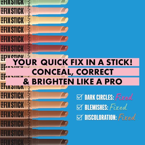 NYX Professional Makeup Pro Fix Stick - Green Correcting Concealer for Buildable Medium Coverage