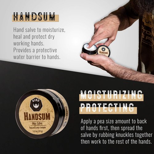 GIBS Grooming Handsum Man Salve - Nourishing Moisturizer for Men | 1.8 oz