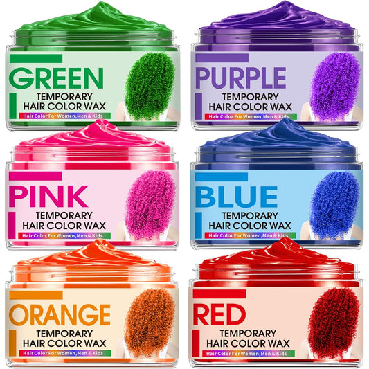 Skiennix Temporary Hair Color Wax - Vibrant DIY Hair Dye for Kids & Teens | 6 Colors Available