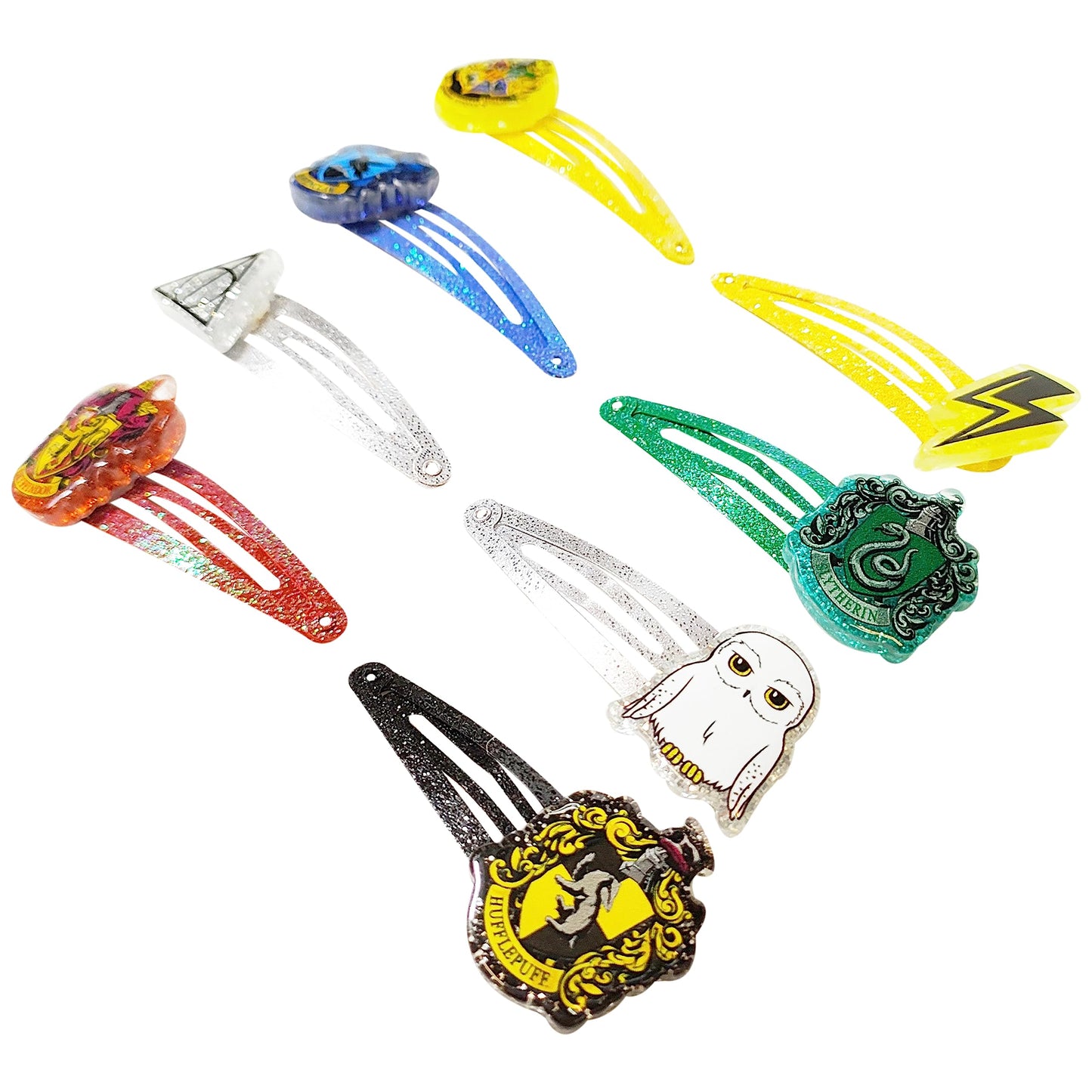Harry Potter Kids Hair Clips for Girls Snap Clips 8 Pack Multi Color Ages 3+