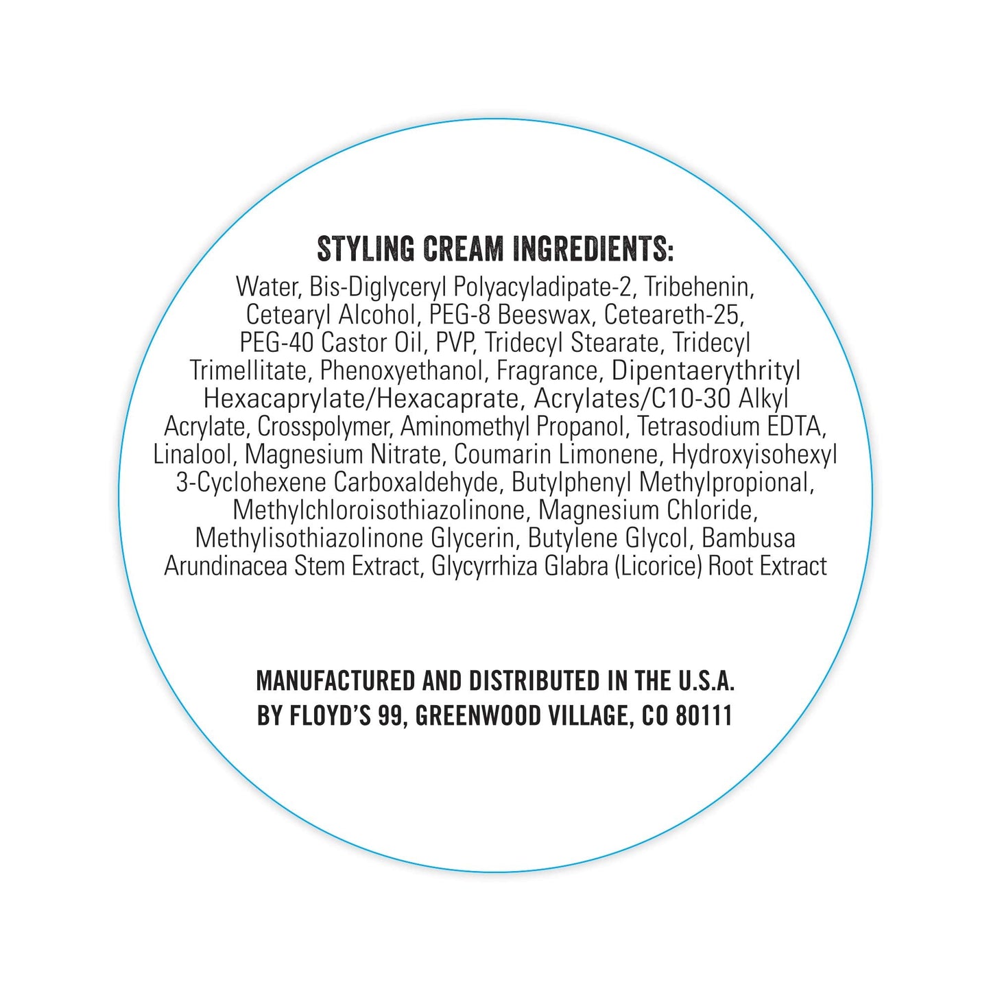 Floyd's 99 Styling Cream - High Hold - Natural Shine - Hair Cream for Men - Men's Styling Cream