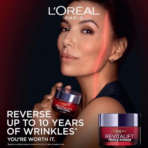 L'Oreal Paris Revitalift Triple Power Anti-Aging Face Moisturizer - Pro Retinol & Hyaluronic Acid, 1.7 Oz