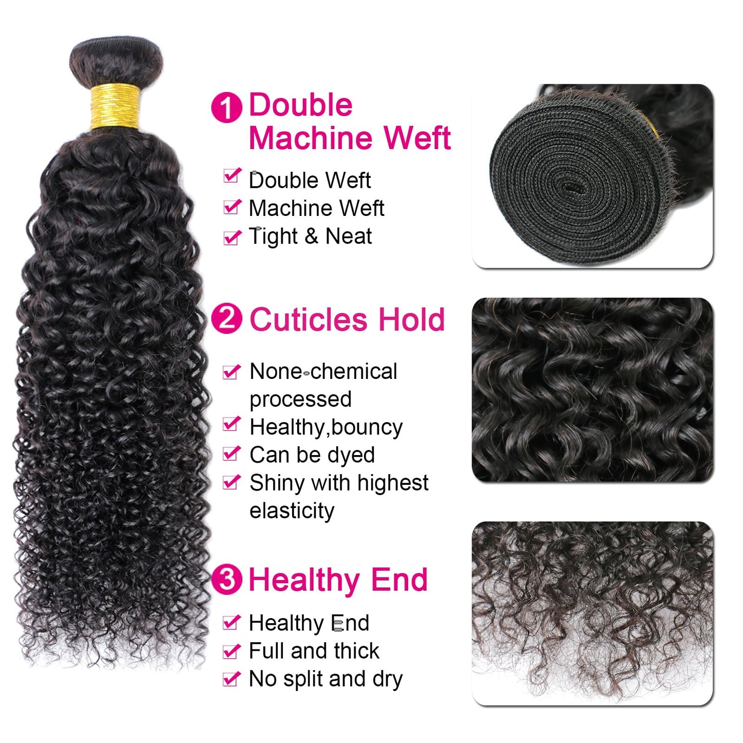 Viyaviya Hair 10A Brazilian Kinky Curly Bundles Human 22 Inch 100% Unprocessed Virgin Natural Black Color Weft Extensions Deep For Women