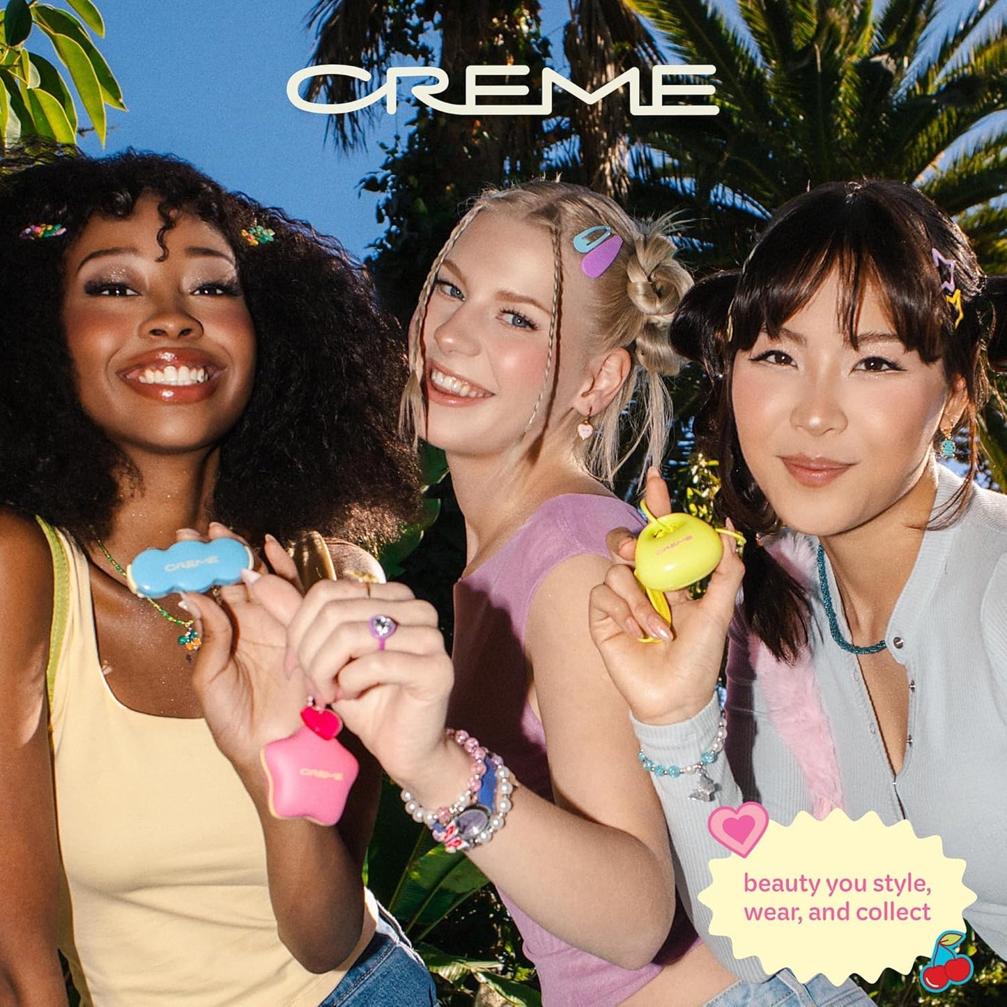 The Crème Shop Plush Pout Lip Butter Lip Balm Key Chain Charm | Korean Formula with Peptides and Squalane to Instantly Hydrate, Nourish, Moisturize, and Soften Dry Lips- Mint