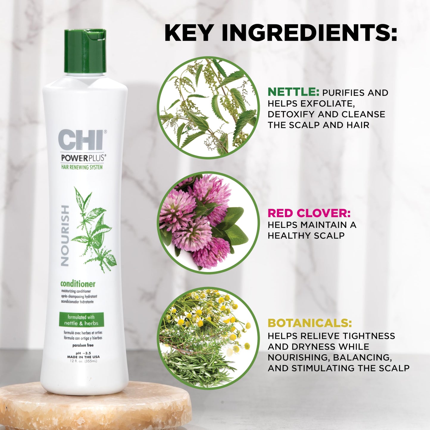 Chi Powerplus Conditioner for Unisex, 12 Ounce