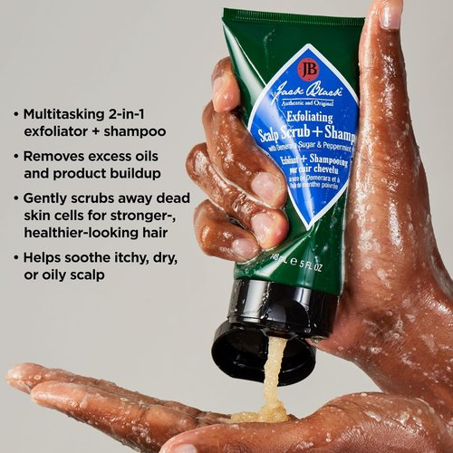 Jack Black Exfoliating Scalp Scrub - Deep Cleanse & Revitalize Hair | 8 oz
