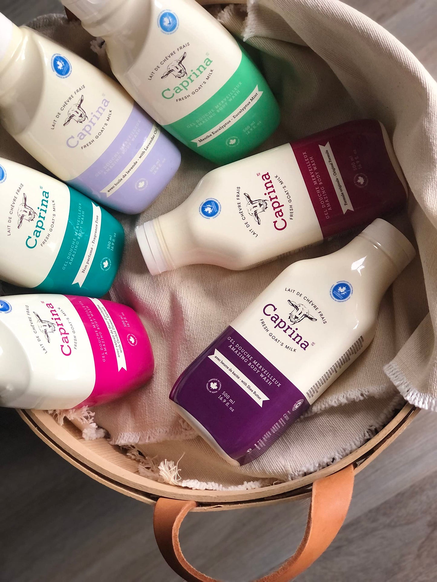 Caprina by Canus Amazing Body Wash, Orchid Oil, With Fresh Canadian Goat Milk, Gentle Soap, Moisturizing, Vitamin A, B2, B3, & More, 16.9 Fl Oz