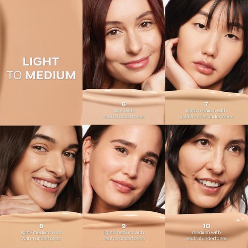 Saie Slip Tint Radiant Cream Concealer - Lightweight Hydrating Makeup for Dark Circles & Blemishes | Shade 6 (0.17 oz)