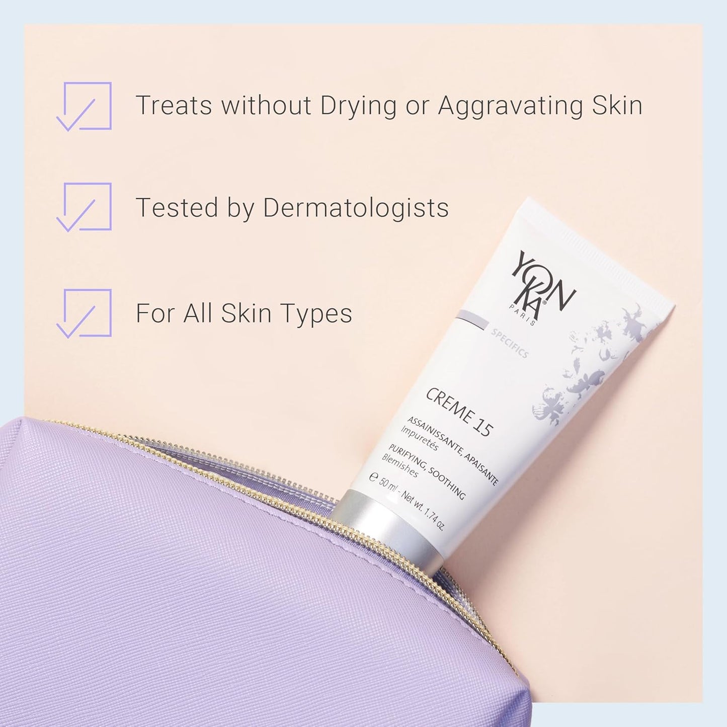 Yon-Ka Specifics Creme 15 - Balancing Face Cream with Chamomile & Botanicals for Oily Skin | 1.74 oz