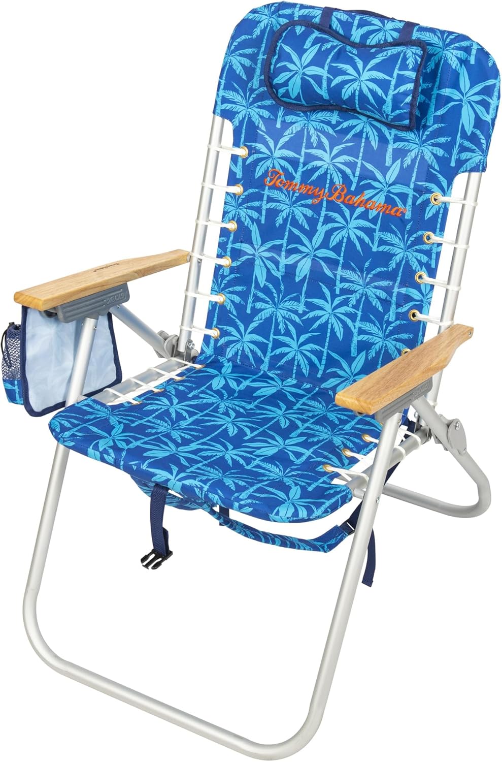 Tommy Bahama Folding Beach Chair - Hi-Boy 17" Seat Height with 4-Position Lace-Up Suspension