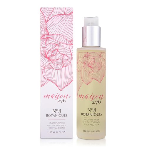 Maison 276 No. 8 Botaniques Multi-Purpose Moroccan Oil - Hydrating Moisturizer for Face, Body & Hair | 4 Fl Oz, Paraben-Free