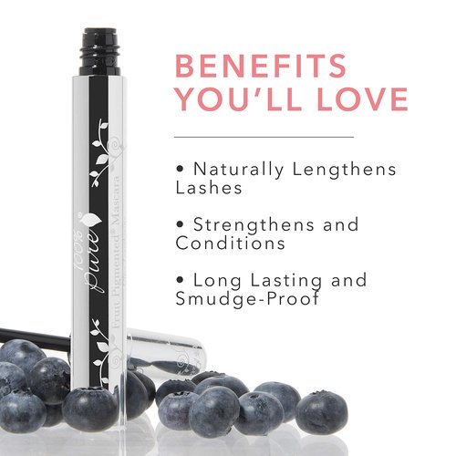 100% PURE Ultra Lengthening Mascara - Dramatic Volume & Length, Vegan Blueberry Color - 0.35 oz