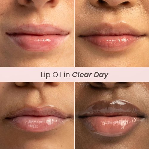 Burt's Bees Lip Oil - Clear Day Hydration, Nourishing & Softening, Tint-Free, 0.15 Ounce