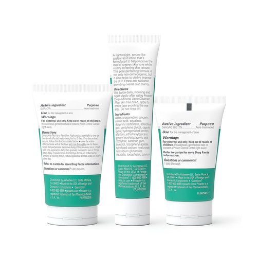 Proactiv Clean 3-Step Acne Routine | Sulfur Cleanser, Azelaic Acid Serum & Moisturizer - 30-Day Kit for Sensitive Skin