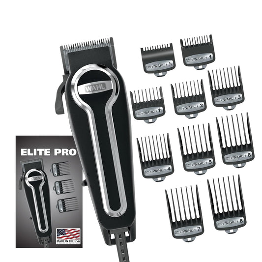 Wahl USA Elite Pro Hair Clipper - High-Performance Corded Grooming Kit for Men | Model 79602M