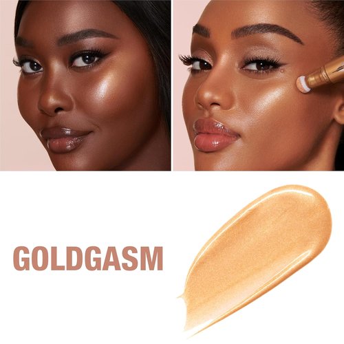 Charlotte Tilbury Beauty Light Wand Liquid Highlighter - Soft-Focus Blush for Radiant Cheeks | Pearlescent Finish