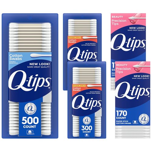 Q-Tips Cotton Swabs - Original Hygiene Shield & Precision Tips | 1440 Count Variety Pack for Home & Beauty Care