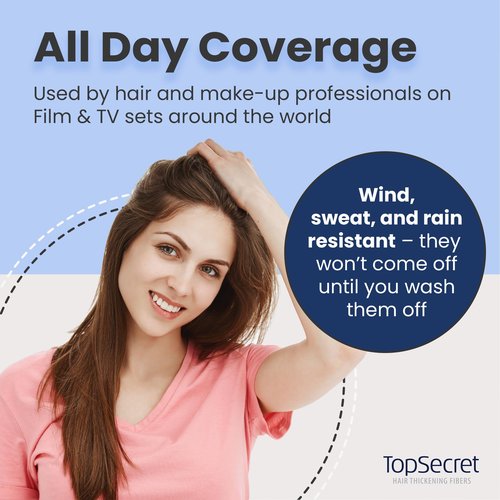 Top Secret Hair Thickening Building Fibers Refills - Undetectable & Natural Hair Filler - for Men & Women - Instantly Fill In Fine Thinning Hair - Weather & Sweat Resistant (Black, Large)
