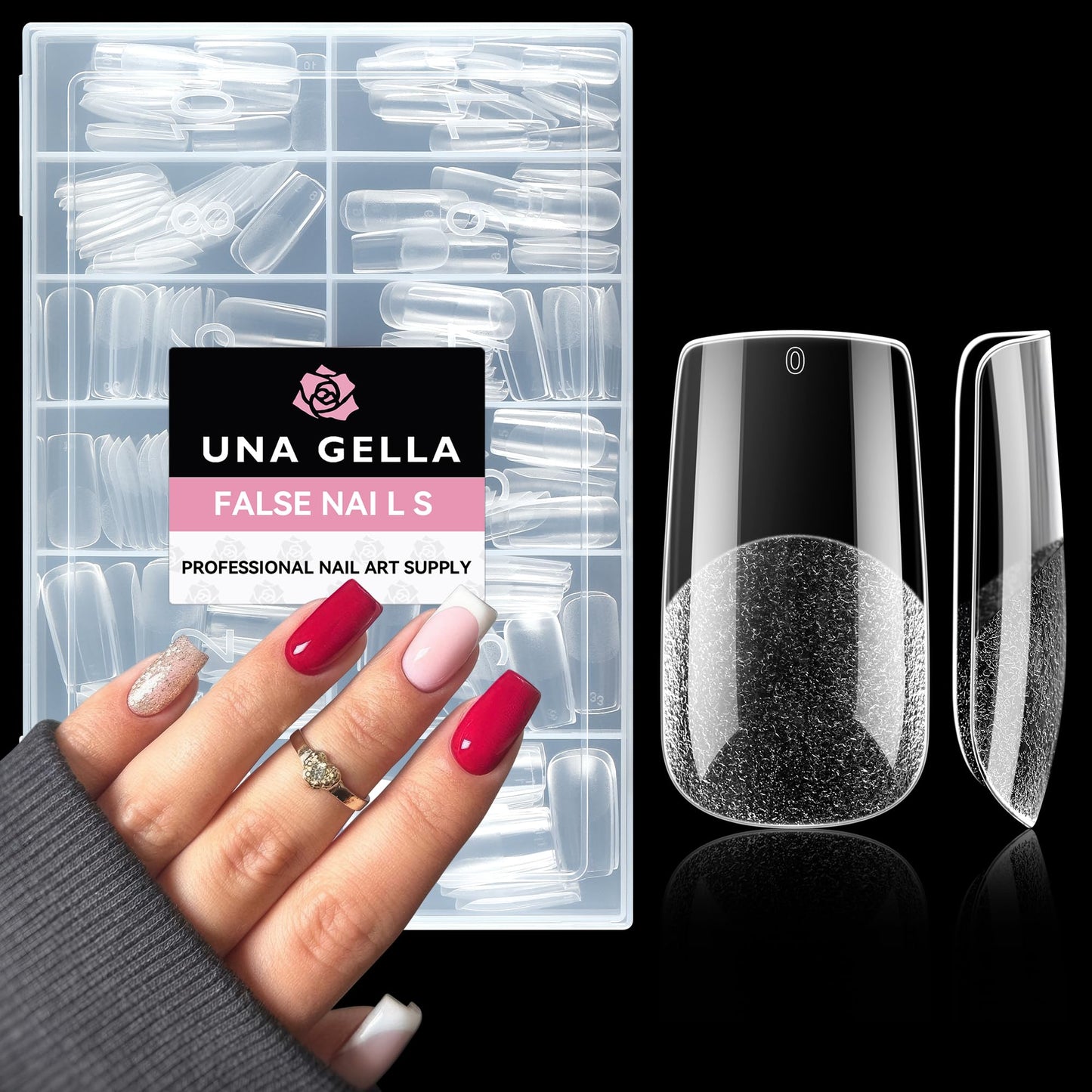 UNA GELLA GEL NAIL TIPS FOR ACRYLIC NAIL TIPS SOFT GEL TIPS