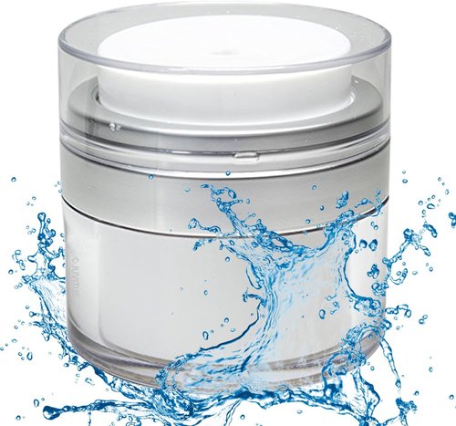 Airless Cosmetic Jar - Refillable Travel Makeup Container | Leak-Proof Design for Creams & Foundations | 1.7 oz Made in USA