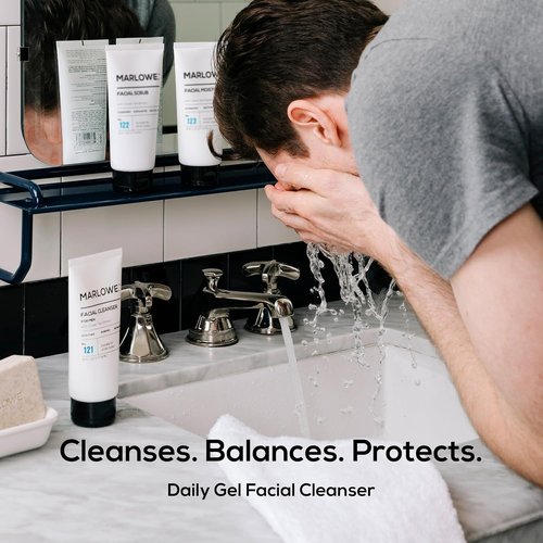 Marlowe. No. 121 Facial Cleanser - Daily Men's Face Wash with Natural Extracts & Antioxidants | 6 oz