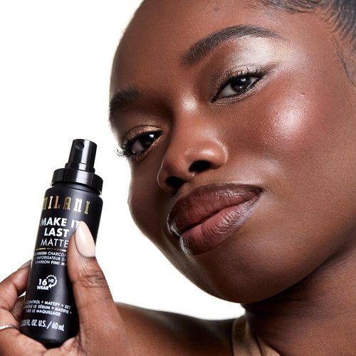 Milani Setting Spray & Primer - Make It Last Matte, Oil-Absorbing Charcoal Formula | 2 Pack for Oily Skin