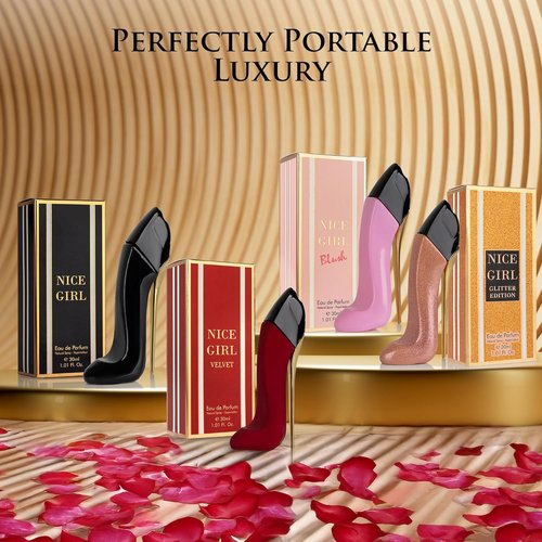 Nice Girl Mini Perfume Gift Set for Women - Sweet Vanilla Floral Fragrance | Travel Size 30ml Eau De Parfum