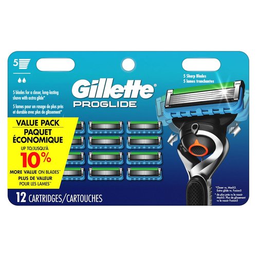 Gillette Fusion5 ProGlide Razor - Precision Trimmer with 12 Blade Refills for Men