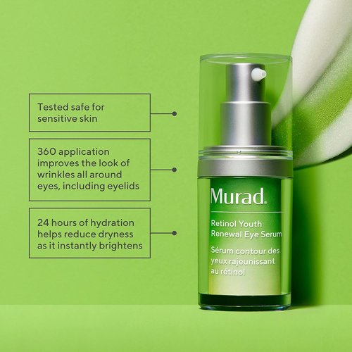 Murad Retinol Youth Renewal Eye Serum - Reduces Dark Circles & Puffiness, Fine Lines | 0.5 oz