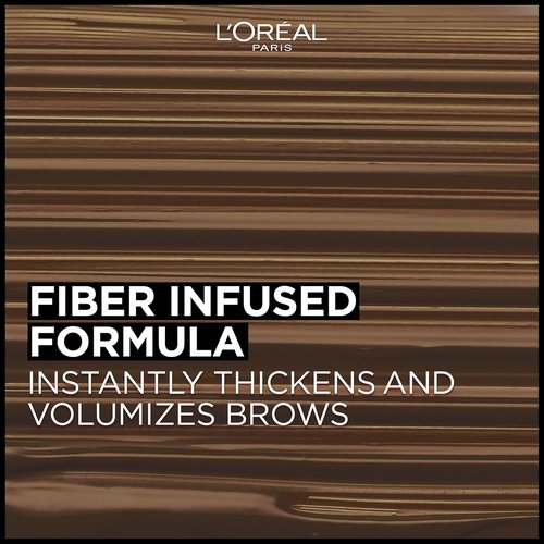 L'Oreal Paris Infallible Brow Mascara - 24H Volumizing Eyebrow Makeup for 2X Fuller Look | Light Brunette, 0.13 Fl Oz