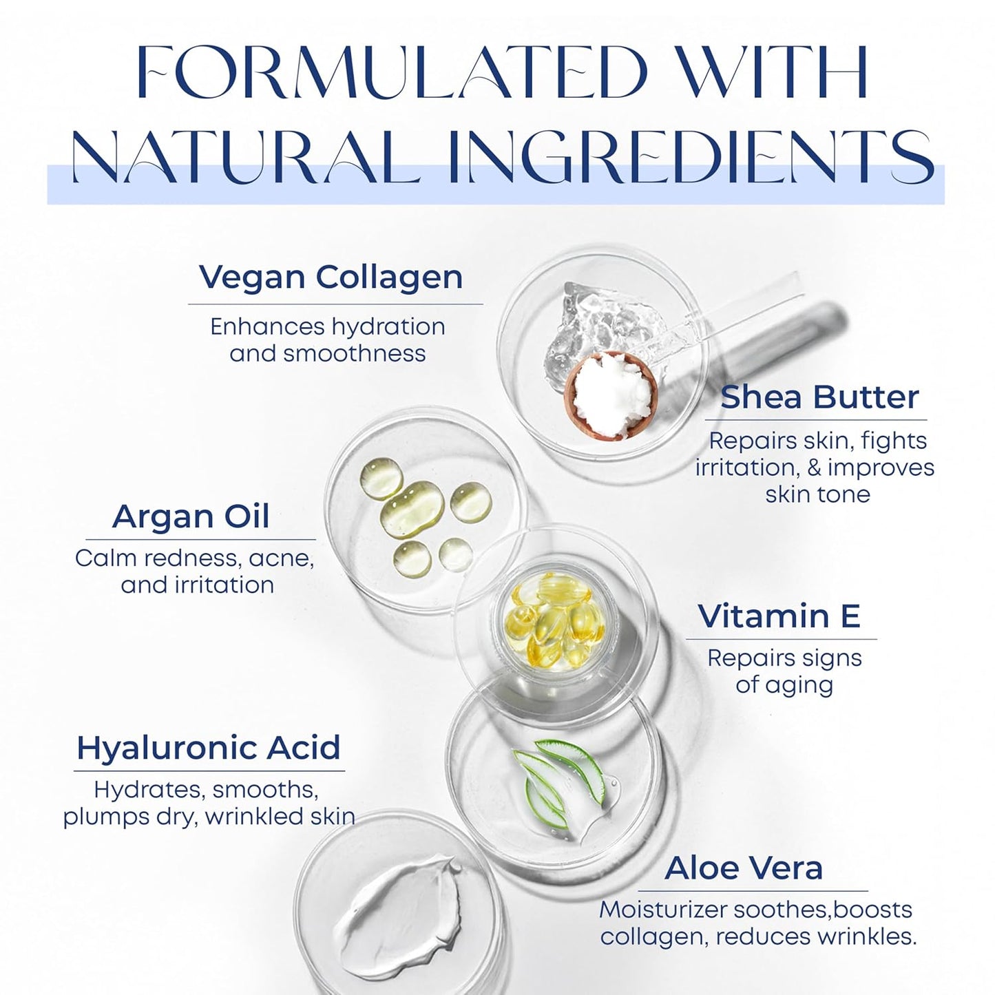 Vitamin C & Collagen Face Moisturizer - Dermatologist Tested, Anti-Aging, Skin Tightening - Brightening, Clean Beauty, Cruelty-Free, Korean Skincare for All Skin Types - 1.69 Fl oz