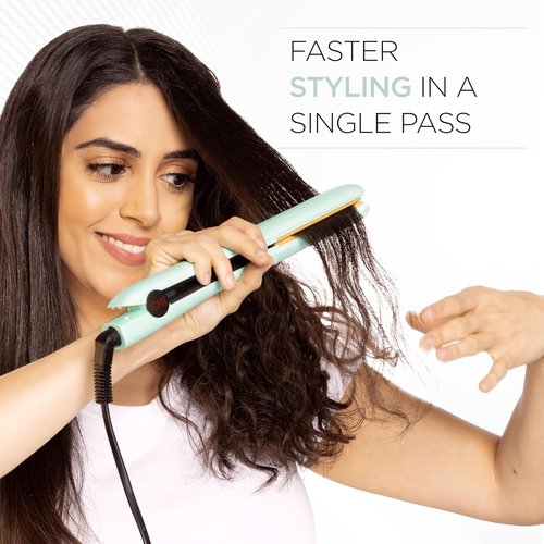 CHI Original Flat Iron Hair Straightener - Ceramic Floating Plates for Smooth Styling - 1.25" Mint Mojito