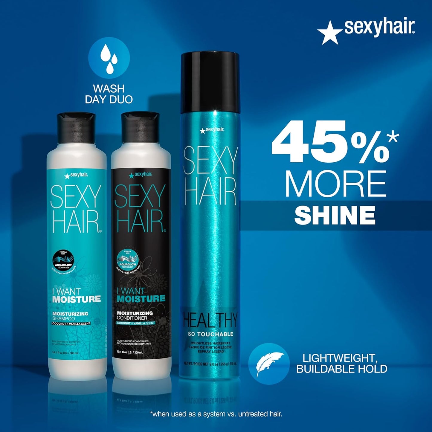 SexyHair Healthy So Touchable Hairspray - Weightless Light Hold & Shine for All Hair Types