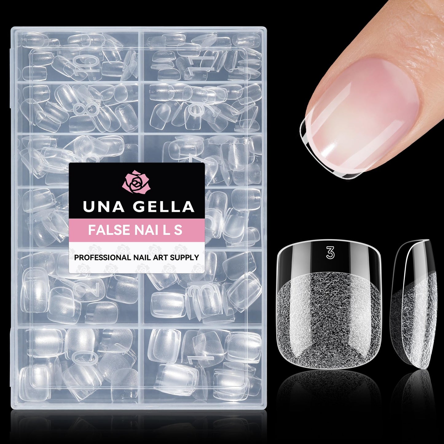 UNA GELLA GEL NAIL TIPS FOR ACRYLIC NAIL TIPS SOFT GEL TIPS