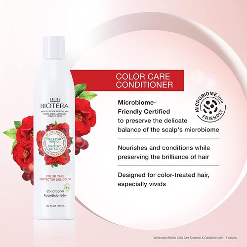 **BIOTERA Color Care Shampoo & Conditioner Set - Extends Color-Treated Hair | Vegan, Cruelty-Free, 32 Fl Oz**