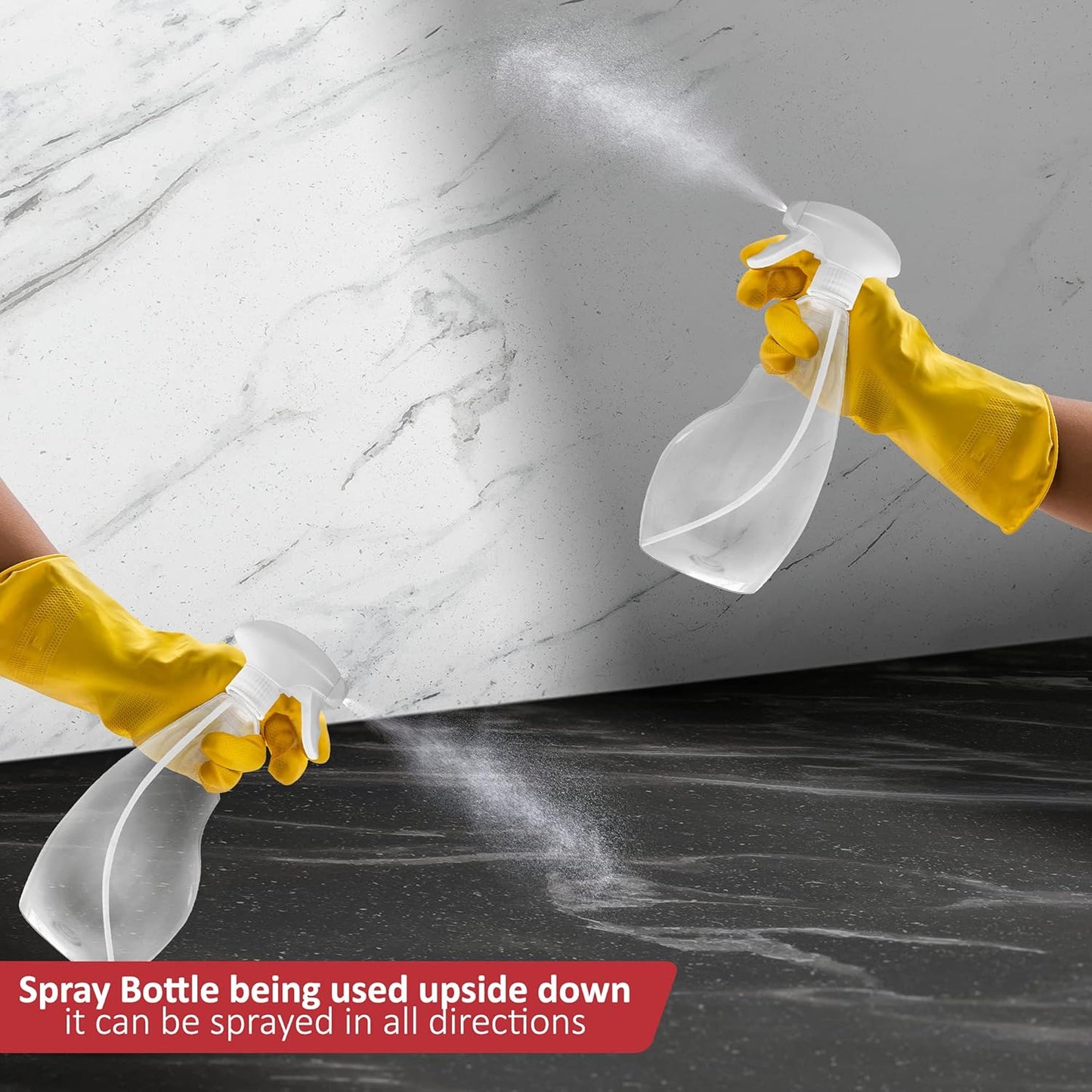 SPRAYZ 17oz Spray Bottles - Durable Trigger Sprayer for Cleaning, Gardening & Hair | Clear Plastic, Refillable