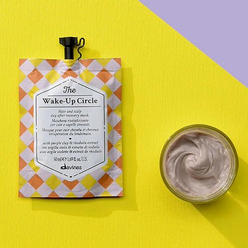 Davines The Wake-Up Circle | Invigorating Hair Mask for Stressed Scalp & Hair - Restores Energy & Volume, 1.69 Fl Oz