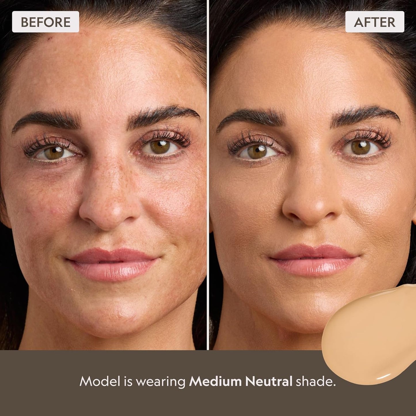 YENSA Skin on Skin BC Foundation Makeup - Full Coverage CC & BB Cream with SPF 40 | Medium Neutral (1 oz)