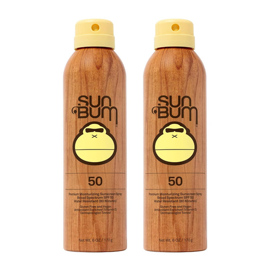 Sun Bum Original SPF 50 Sunscreen Body Spray - Broad Spectrum Moisturizing Formula with Vitamin E - 6 oz (Pack of 2)