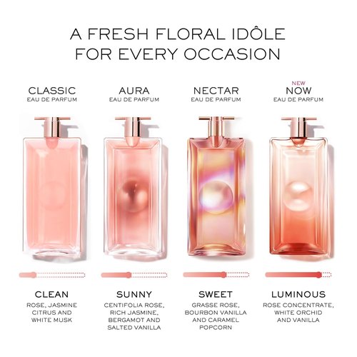 Lancôme Idôle Now Eau de Parfum - Long-Lasting Floral Fragrance with Rose, Orchid & Vanilla - 3.4 oz