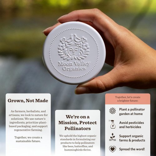 Moon Valley Organics Herbal Lotion Bar - Bergamot Geranium Scent | Heal & Restore Chapped Skin