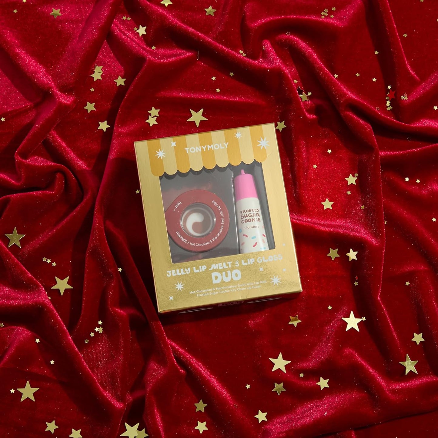 TONYMOLY Jelly Lip Melt Duo - Hydrating Lip Balm & Gloss Set with Holiday Flavors | Perfect Stocking Stuffer