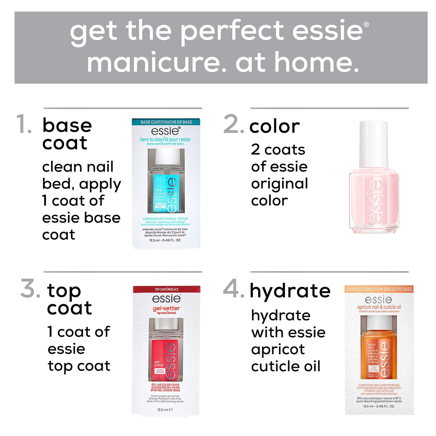 essie salon quality nail care, vegan, clear base coat, Smooth-E, 0.46 fl oz