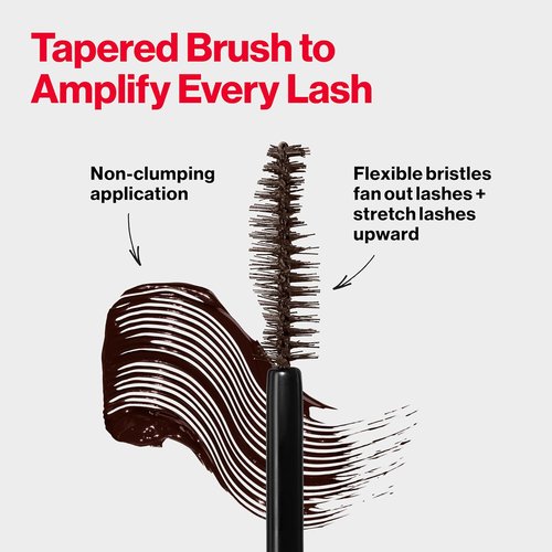 Revlon ColorStay Xtensionnaire Mascara & Lash Serum - Lengthening, Smudge-Proof, 203 Black Brown