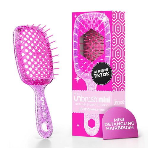 FHI Heat UNbrush Mini Detangler Brush - Pain-Free Brushing for All Hair Types | Durable Anti-Static Bristles, Lightweight Design