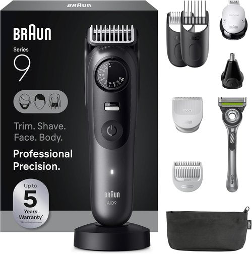 Braun Series 9 All-in-One Grooming Kit - Cordless Trimmer & Shaver for Men | Includes Gillette Labs Razor